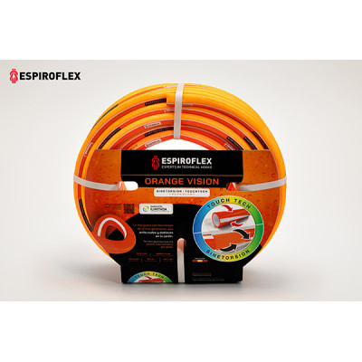 KIT MANGUERA VISION 5/8 ORANGE CON LANZA
