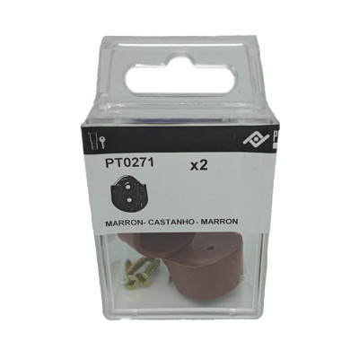 SOPORTE BARRA ARMARIO MARRON