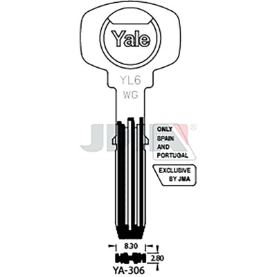 LLAVE EN BRUTO LATON SEGUR