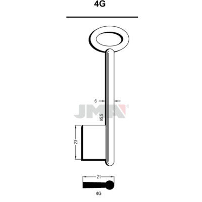 LLAVE EN BRUTO GORJA LATON