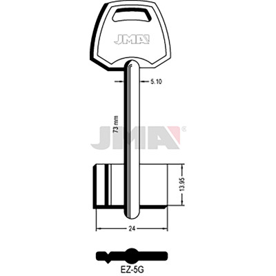 LLAVE EN BRUTO GORJA LATON
