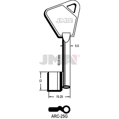 LLAVE EN BRUTO GORJA LATON