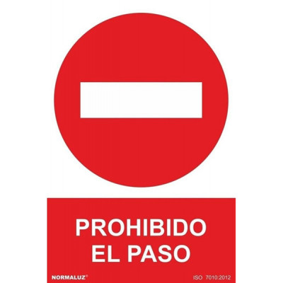 SEÑAL PROHIBIDO EL PASO PVC