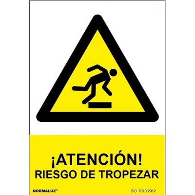 SEÑAL PELIGRO RIESGO DE TROPEZAR PVC