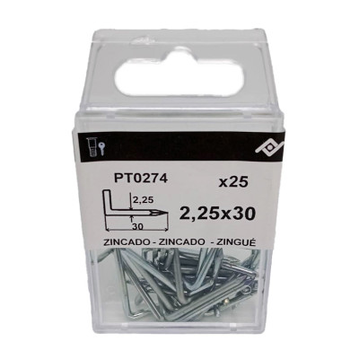 ESCARPIAS ACERO ZN C/25 PZS