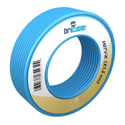 CABLE LINEA FLEXIBLE AZUL H07V-K R/10M