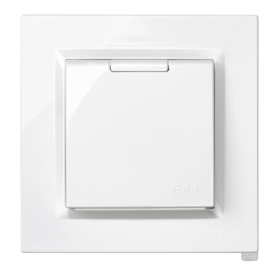 BASE ENCHUFE EMPOTRAR BLANCO IP44