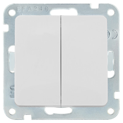CONMUTADOR EMPOTRAR DOBLE BLANCO
