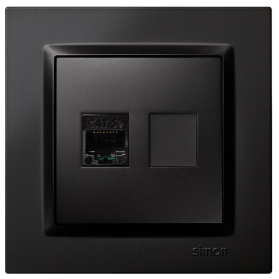 TOMA RJ45 CAT 5E NEGRO