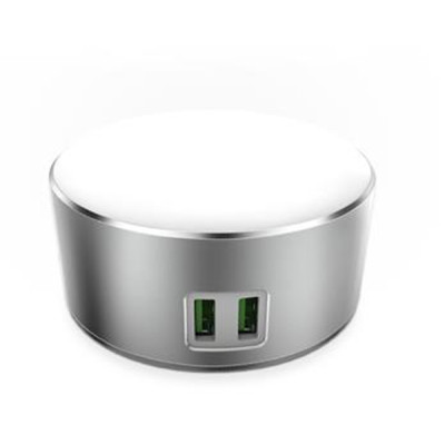 CARGADOR RED USB-A 2.4A CON LUZ NOCTURNA 3 NIVELES