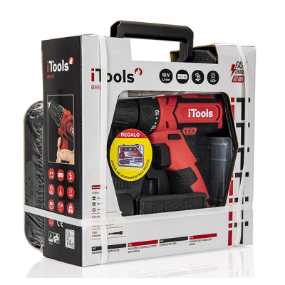 TALADRO ATORN BAT 1,5AH 10MM+SET HTAS