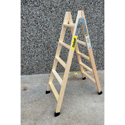 ESCALERA MADERA PLANO 4 PELDAÑOS