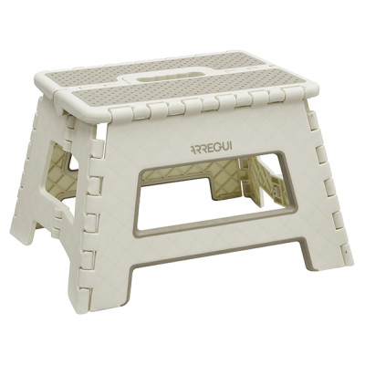TABURETE MULTIUSO PLEGABLE CREMA