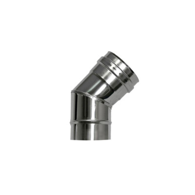 CODO ESTUFA INOXIDABLE 45 PELLET