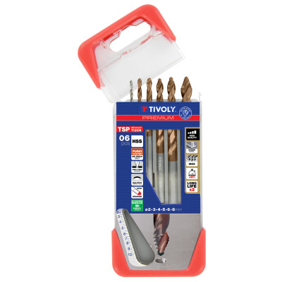 ESTUCHE 6 BROCAS METAL TSP HSS