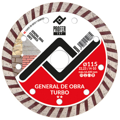DISCO DIAMANTE GENERAL OBRA TURBO