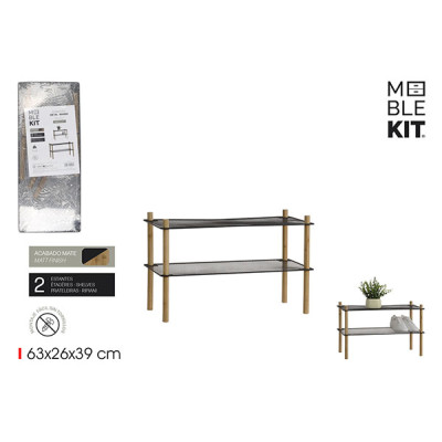 ESTANTERIA METAL BAMBU 2 BAL