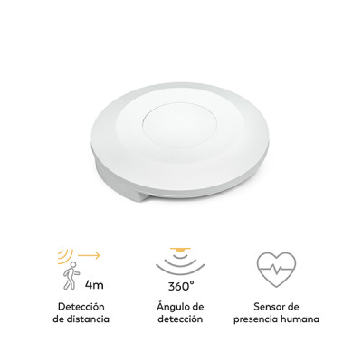 DETECTOR PRESENCIA REAL TECHO 360 BLANCO