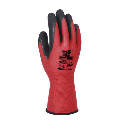 GUANTE POLIESTER LATEX ROJO