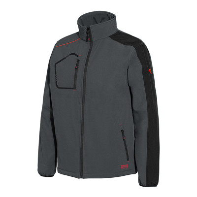 CHAQUETA SOFTSHELL GRIS ANTRACITA
