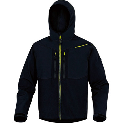 CHAQUETA SOFTSHELL NGR/AMARILLA