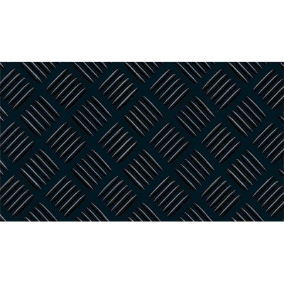 PAVIMENTO CHECKER CAUCHO NEGRO 3MM