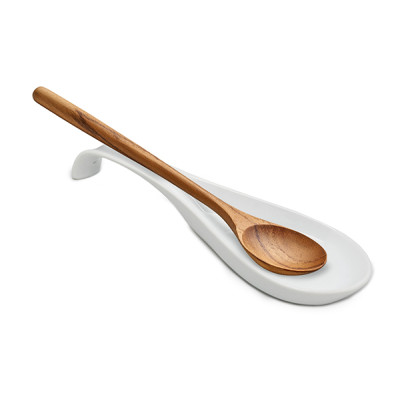 REPOSA CUCHARA CERAMICA BLANCO