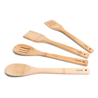 UTENSILIOS COCINA BAMBU 4 PZAS