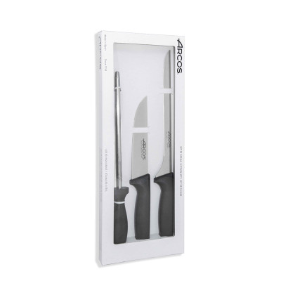 JUEGO CUCHILLOS JAMONERO+CHAIRA SERIE NIZA 3 PZS