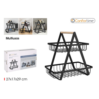 CESTA ORDENACION METAL 2 NIVELES CONFORT