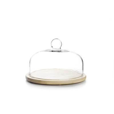 QUESERA MADERA T/CRISTAL