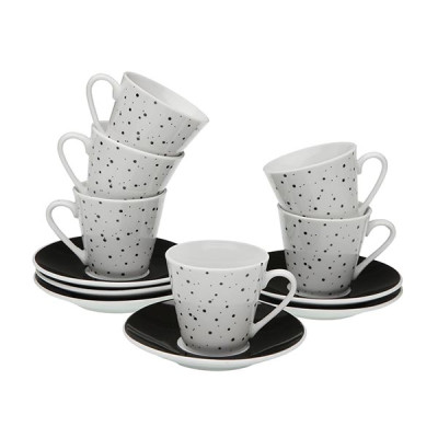 TAZA CAFE PORCELANA SPECKLE SET-6