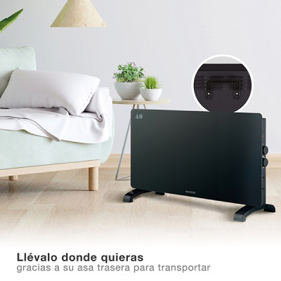 CONVECTOR CRISTAL INTELIGENTE NEGRO