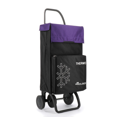 CARRO COMPRA TERMO NEGRO/MALVA 46L