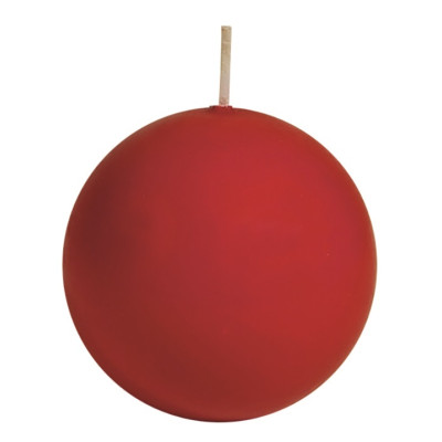 VELA BOLA ESFERICA ROJO MATE