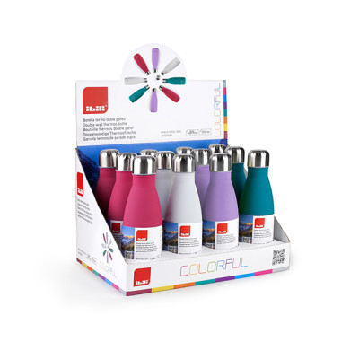 BOTELLA TERMO INOX COLORFULL DOBLE PARED SURT