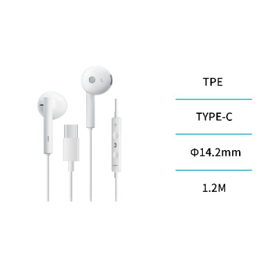 AURICULAR C/CABLE TIPO C SEMI IN EAR BLCO