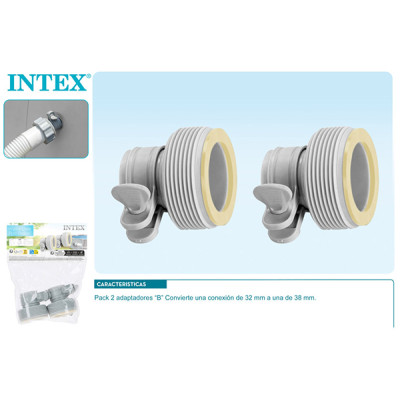 PACK 2 ADAPTADORES(B) DEPURADORAS INTEX 1,25/1,5 P
