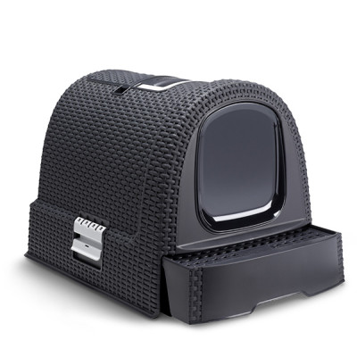CAJA ASEO GATOS RATAN ANTRACITA