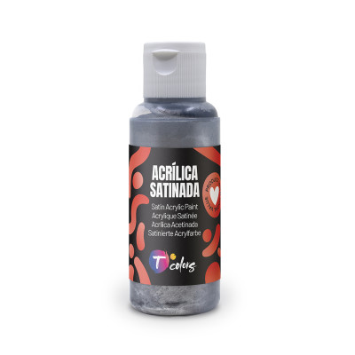PINTURA MANUALIDADES ACRILICA PLATA SAT