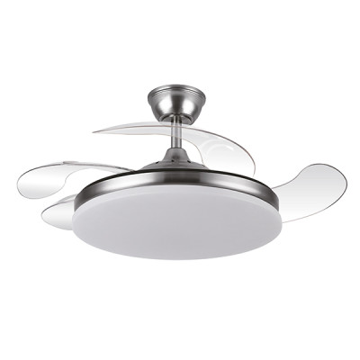 VENTILADOR TECHO CIERZO 4 ASP RETRACT PLATA